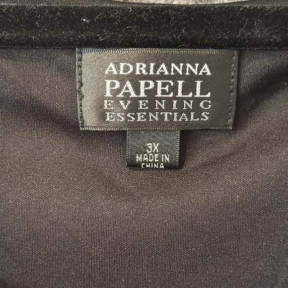 Adrianna Papell Black sequin formal cold shoulder plus size blouse top 3X - Picture 6 of 13